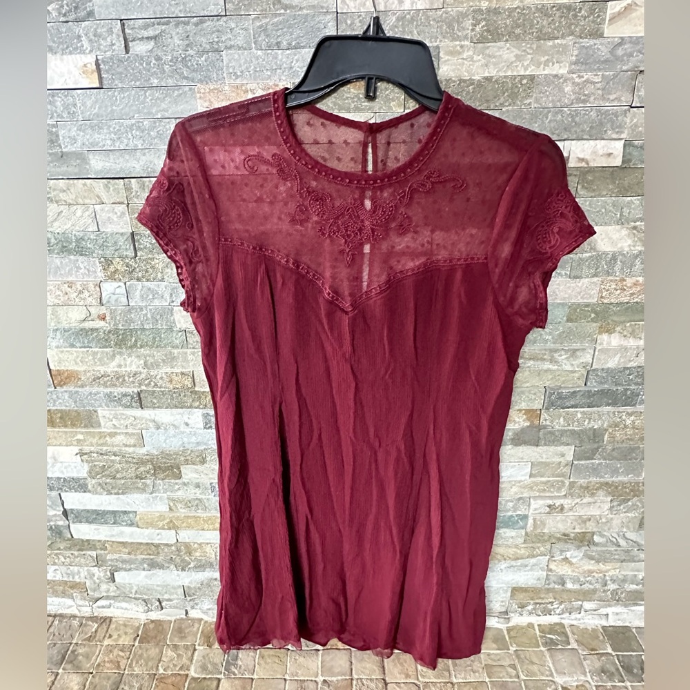 City triangles Elegant Burgundy Lace Dress - Picture 3 of 5